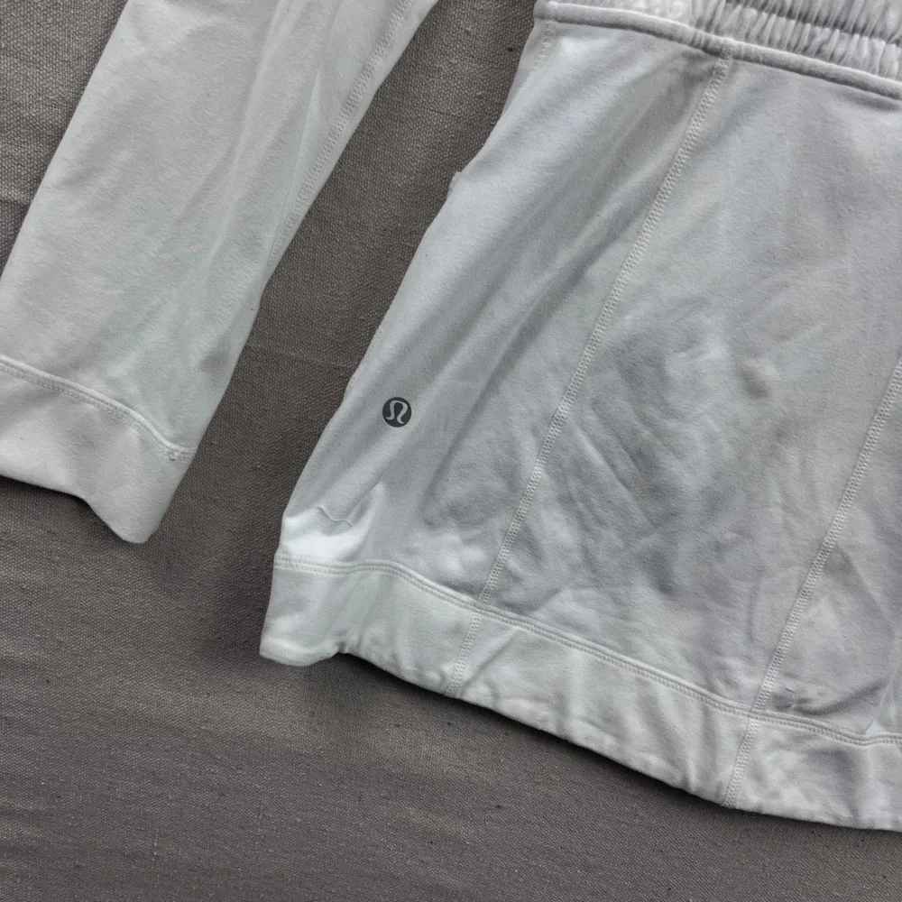 Rare Lululemon Yohari Full Zip‎ Jacket 4 White Blue Striped Cinched Waist